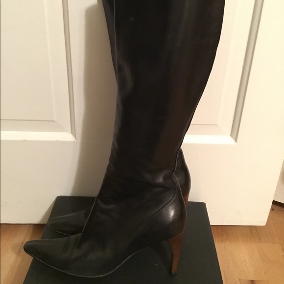 Gucci Shoes - Gucci Tall Boots Black Leather sz 8